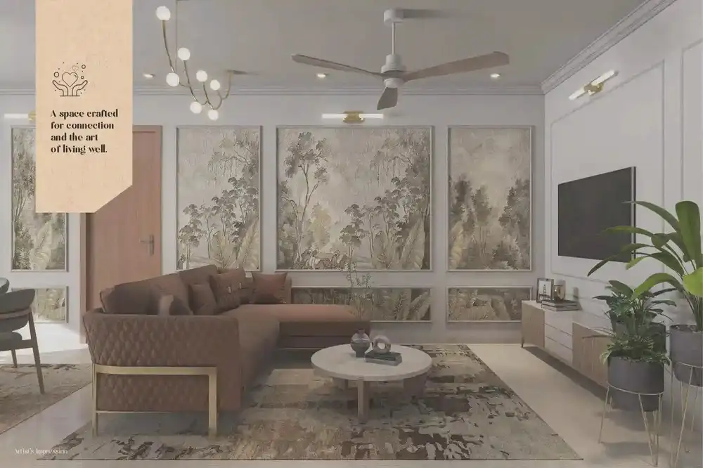 SJR Verve 3 BHK living area